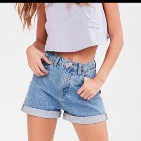 BDG Urban Outfitters mom high rise cuffed denim shorts - Picture 1 of 7